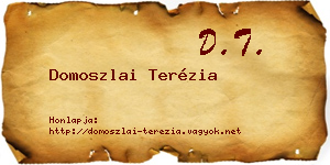 Domoszlai Terézia névjegykártya